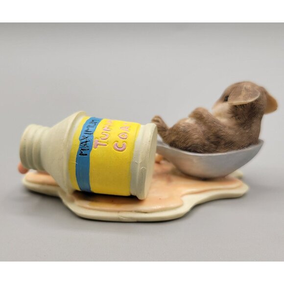 Charming Tails Get Well Soon Figurine Tummy Coat McKenzie Mouse Silvestri ERROR - Picture 3 of 7